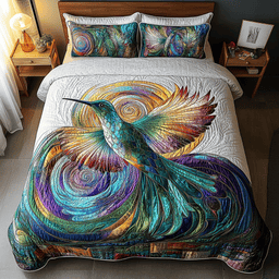 Flutter Breeze 3-Piece Quilted Bedding Set NCU0DDK209