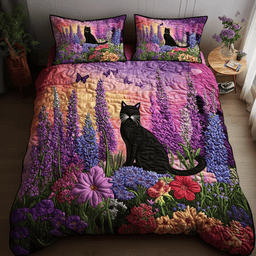 Dreamy Cats 3-Piece Quilted Bedding Set NCU0NVH211