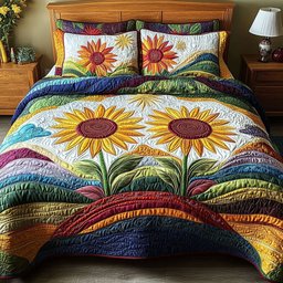 Golden Fields Reverie 3-Piece Quilted Bedding Set NCU0PTT217