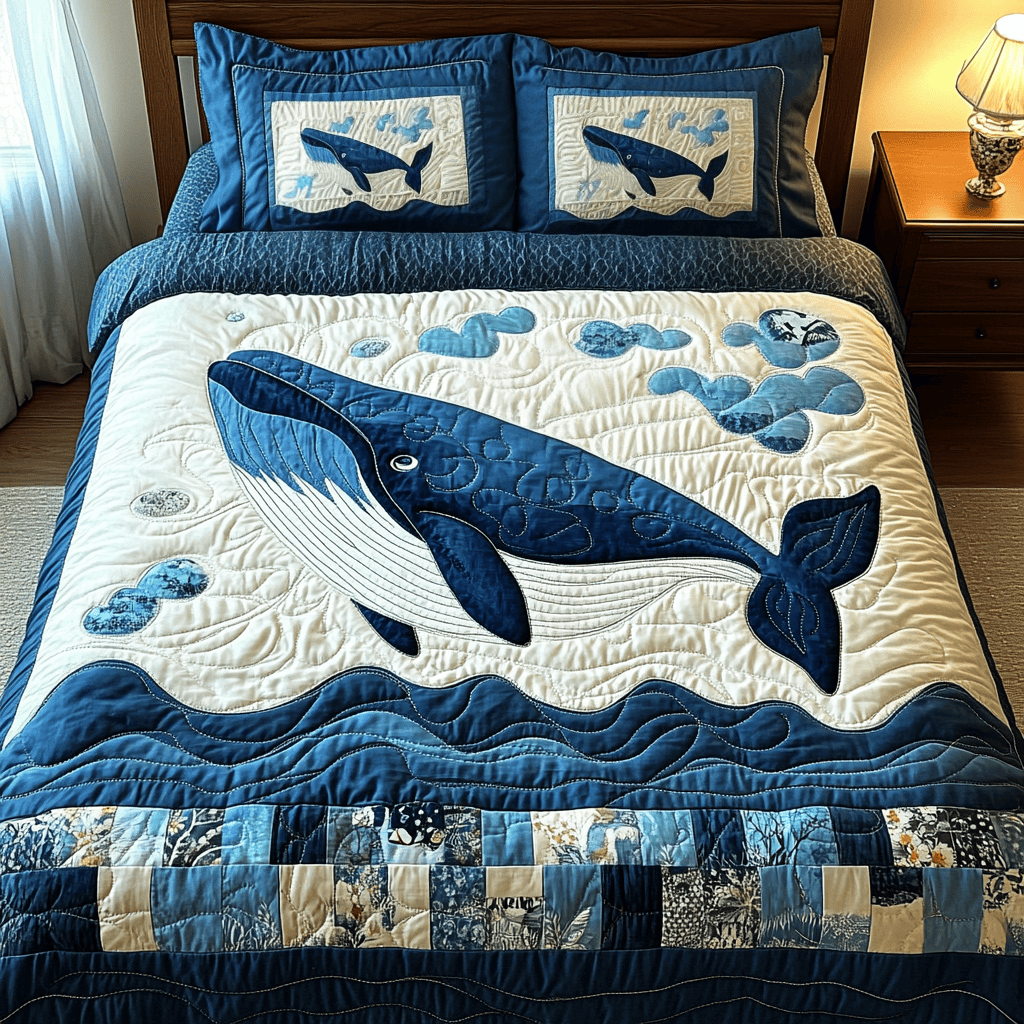 Sea Breeze 3-Piece Quilted Bedding Set NCU0NVH164
