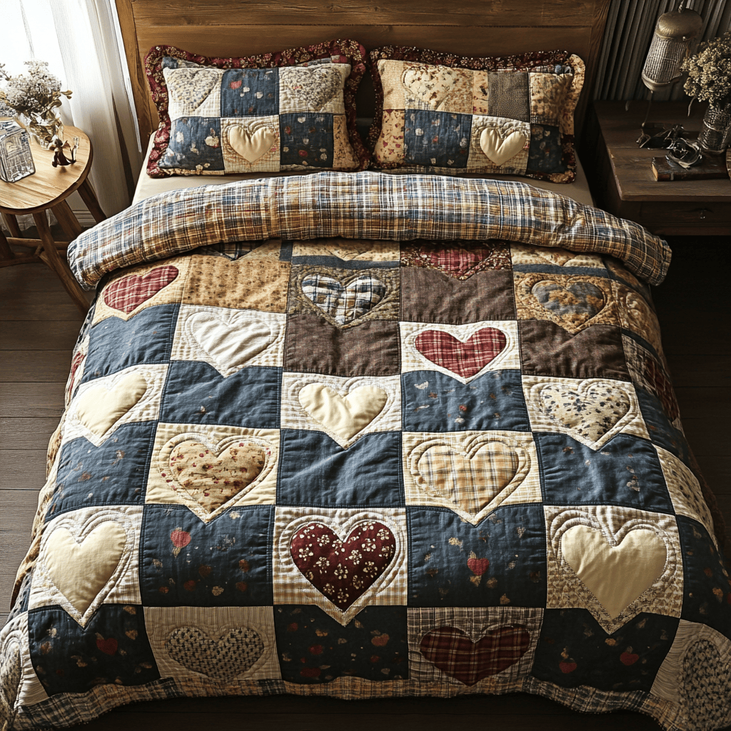 Timeless Love 3-Piece Quilted Bedding Set NCU0NVH153