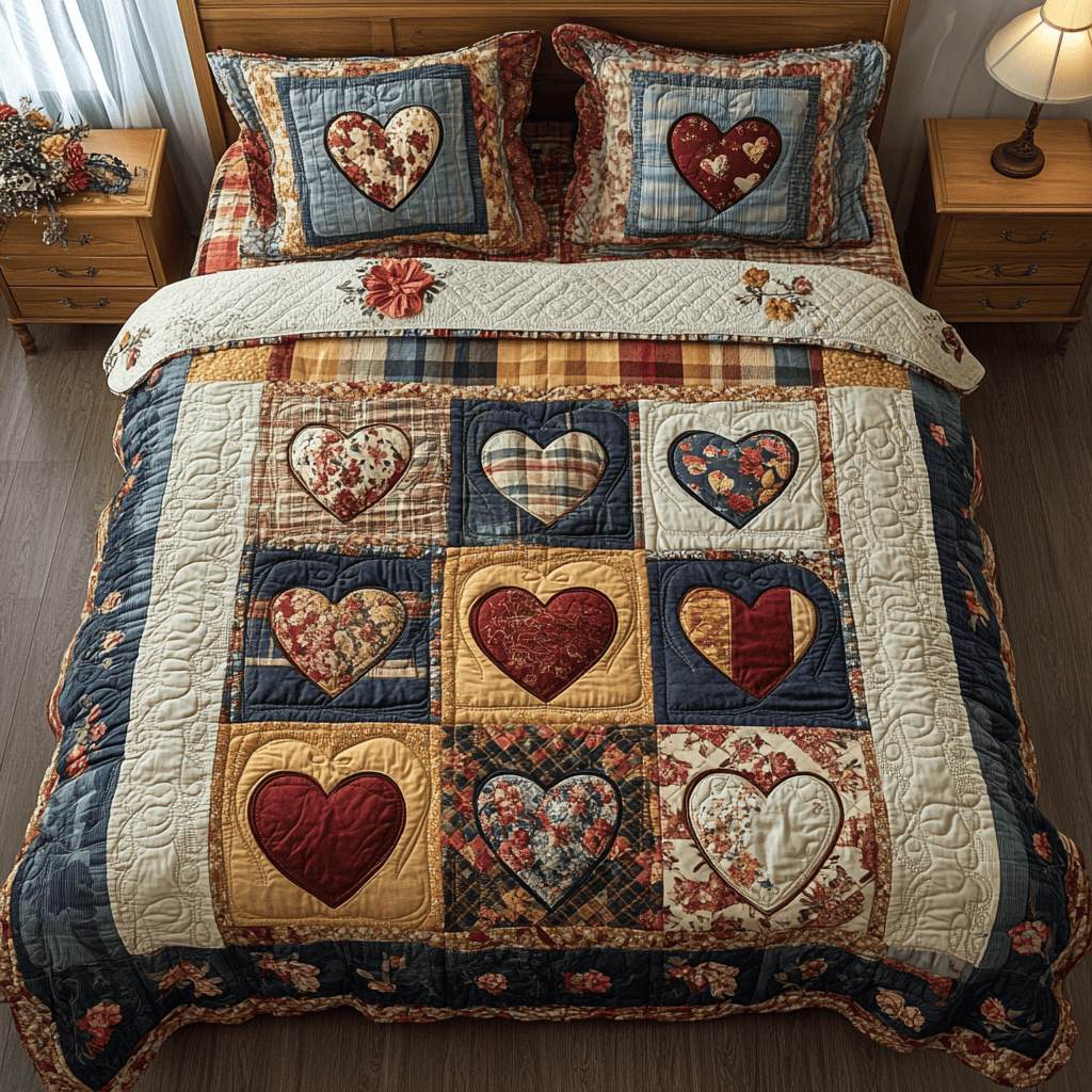 Patch Passion 3-Piece Quilted Bedding Set NCU0NVH149