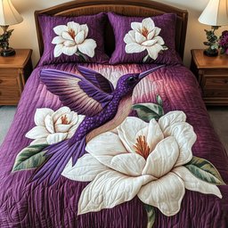 Magnolia Grace 3-Piece Quilted Bedding Set NCU0NNT317