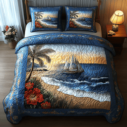 Tropical Serenity Quilted Bedding Set NCU0DV187