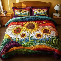 Endless Summer Bloom 3-Piece Quilted Bedding Set NCU0PTT216