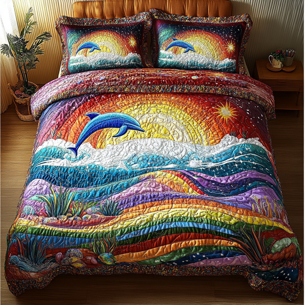Seabreeze Jumper 3-Piece Quilted Bedding Set NCU0DDK192