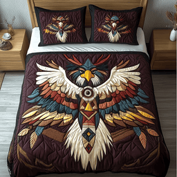 Nature Totem 3-Piece Quilted Bedding Set NCU0NVH078