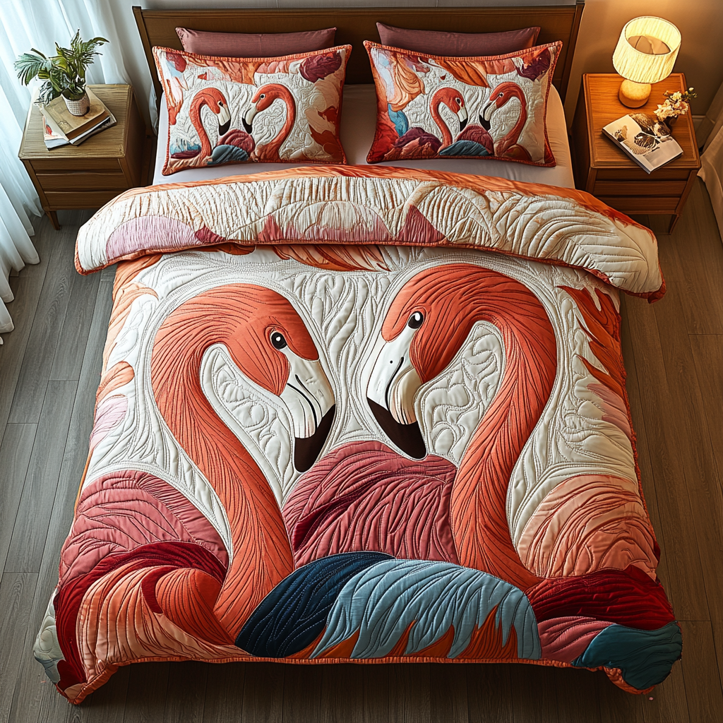 Tropical Charm 3-Piece Quilted Bedding Set NCU0DDK185