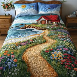 Golden Sunset Trail 3-Piece Quilted Bedding Set NCU0PTT200