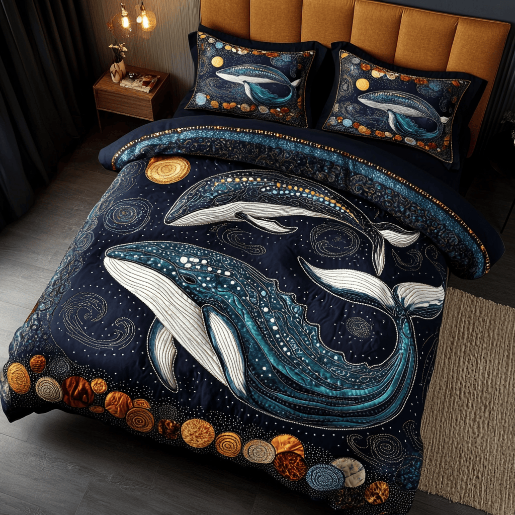 Mystic Wave 3-Piece Quilted Bedding Set NCU0DDK178