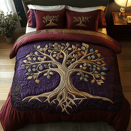 Serene Canopy 3-Piece Quilted Bedding Set NCU0DDK174