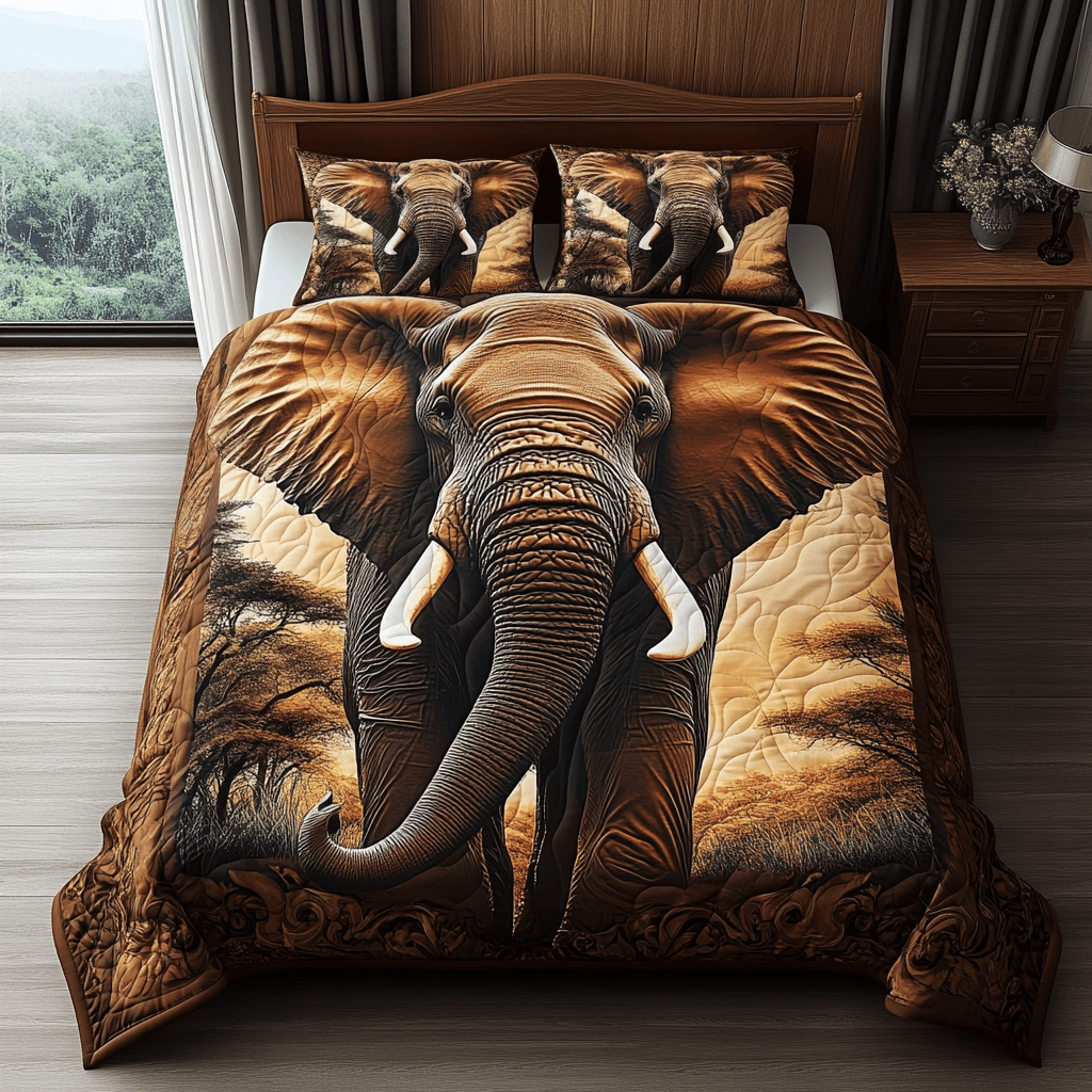 Tribal Titan Quilted Bedding Set NCU0DV136