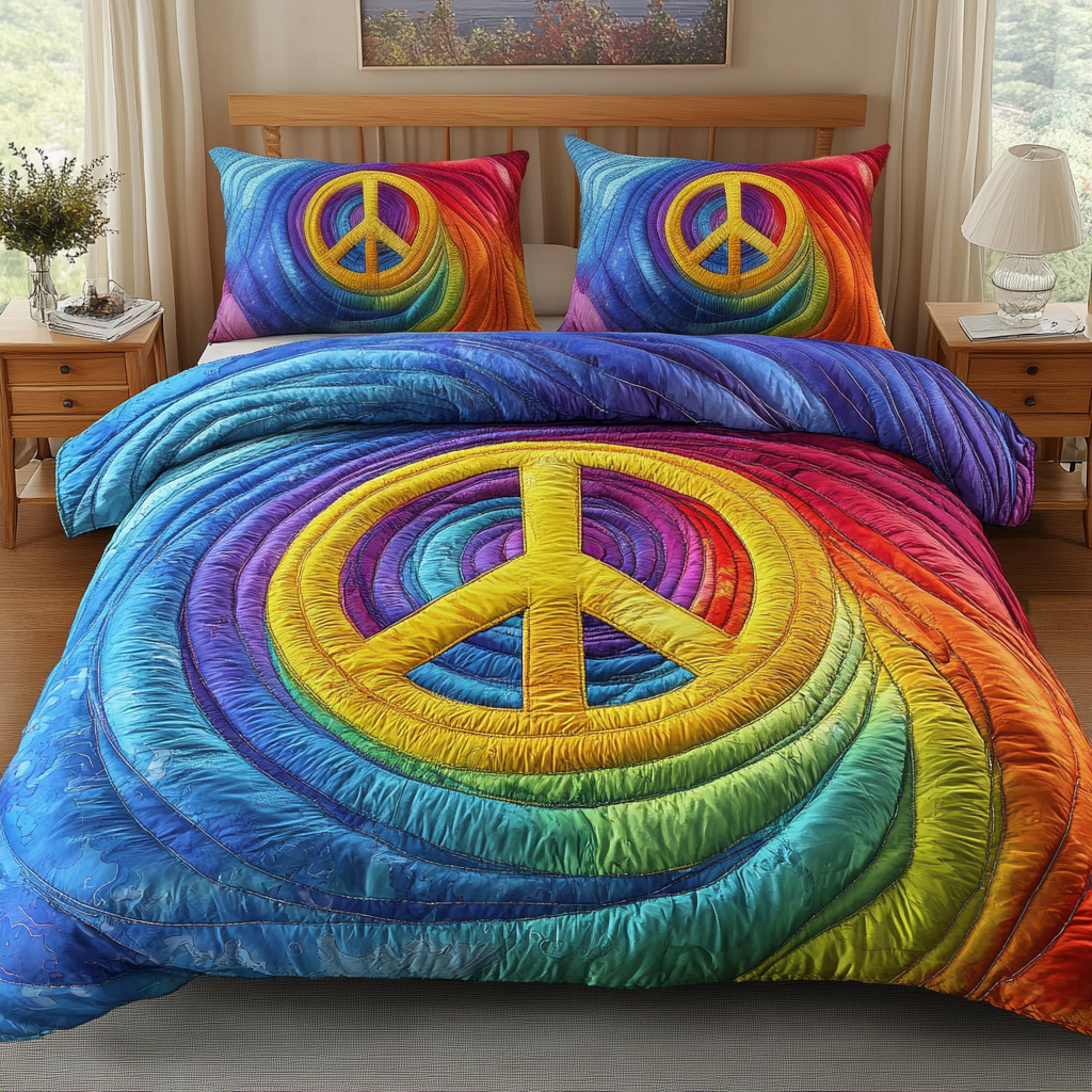 Boho Vibes 3-Piece Quilted Bedding Set NCU0PVL071