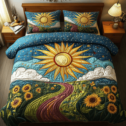 Golden Horizon 3-Piece Quilted Bedding Set NCU0PVL019