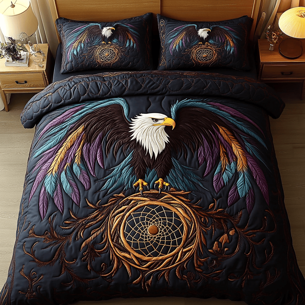 Majestic Wing 3-Piece Quilted Bedding Set NCU0DDK140