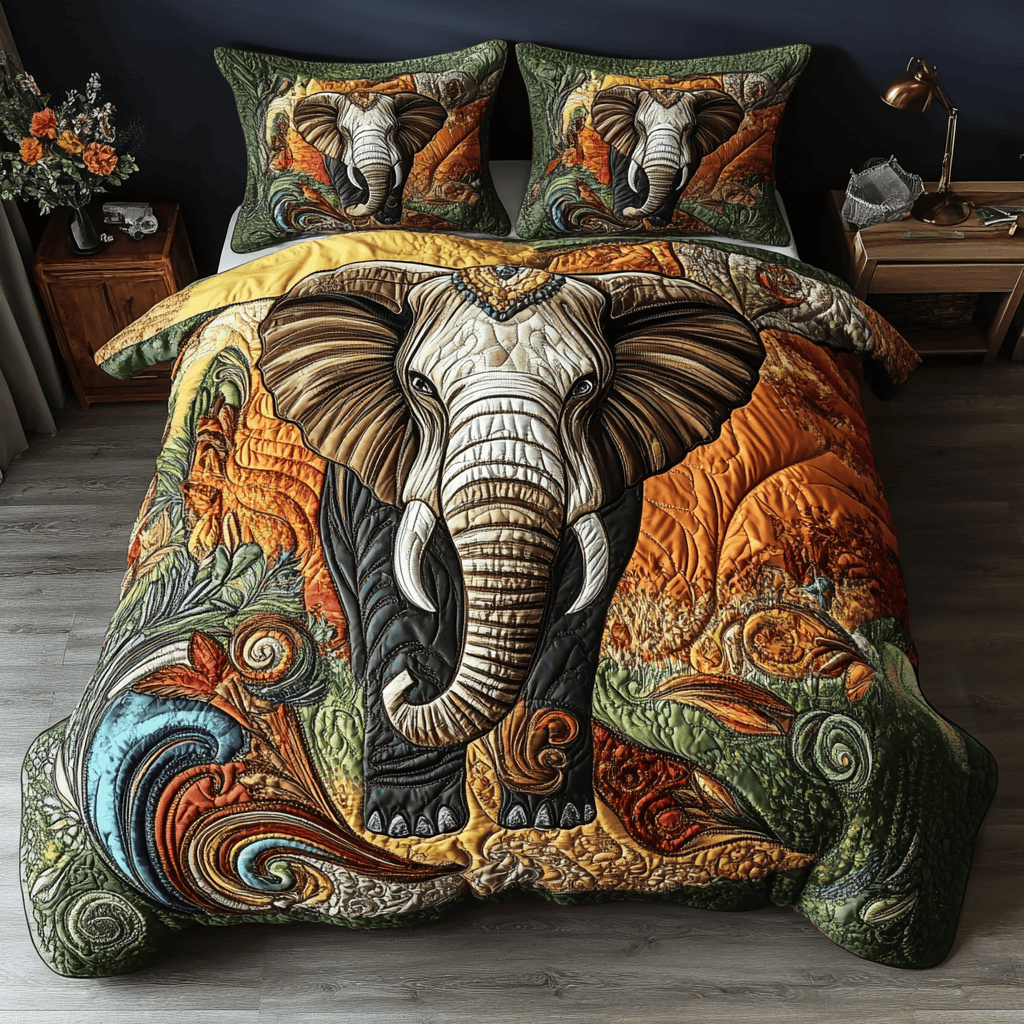 Savanna Dreams 3-Piece Quilted Bedding Set NCU0NVH063