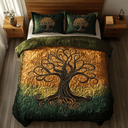 Infinite Branches 3-Piece Quilted Bedding Set NCU0DDK175