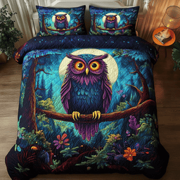 Mystic Owl 3-Piece Quilted Bedding Set NCU0NVH098