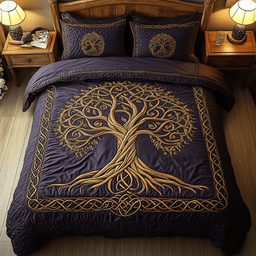 Vitality Tree 3-Piece Quilted Bedding Set NCU0DDK173