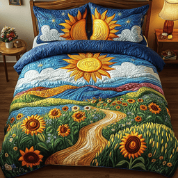 Radiant Blossom 3-Piece Quilted Bedding Set NCU0PVL022
