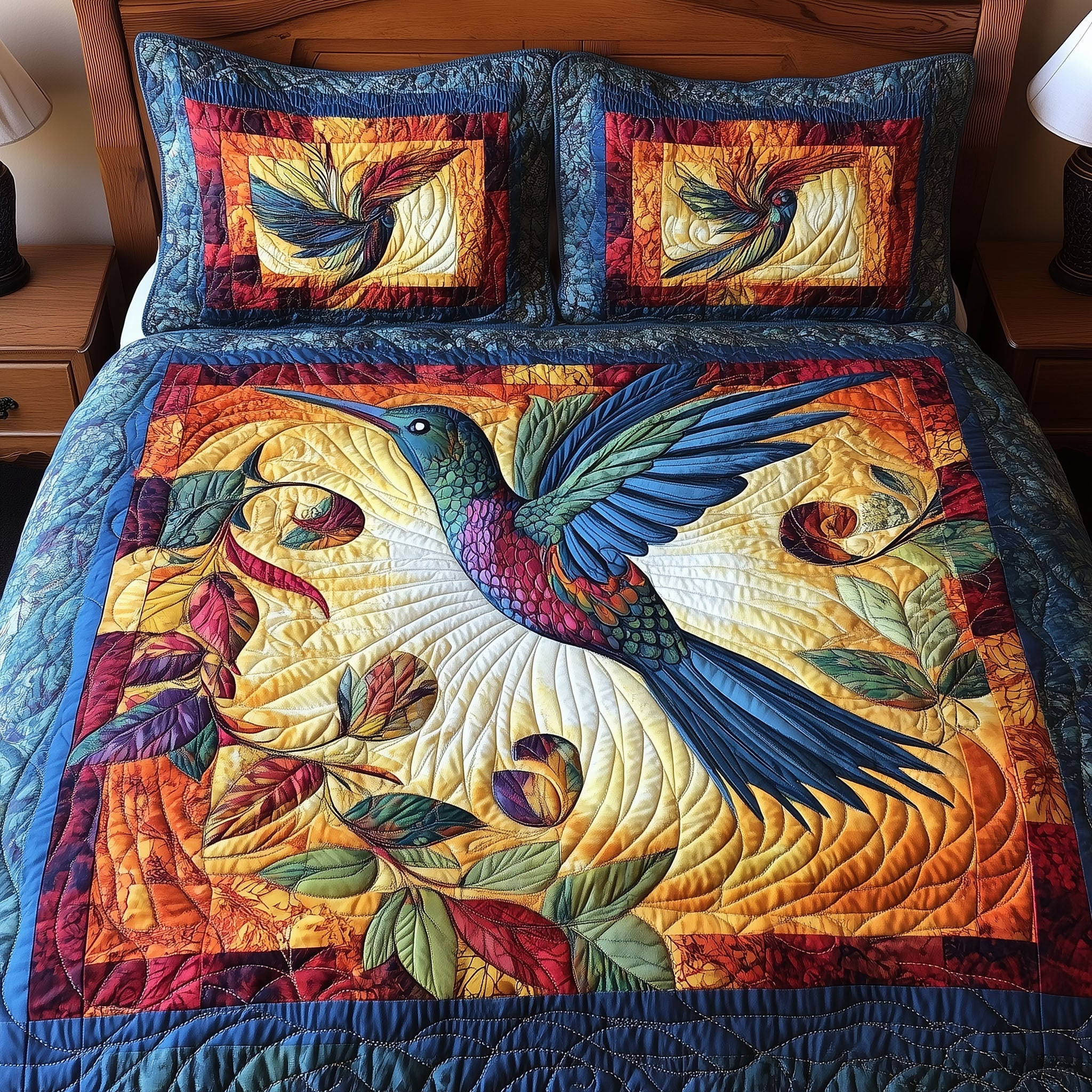 Meadow Melody 3-Piece Quilted Bedding Set NCU0PTT213