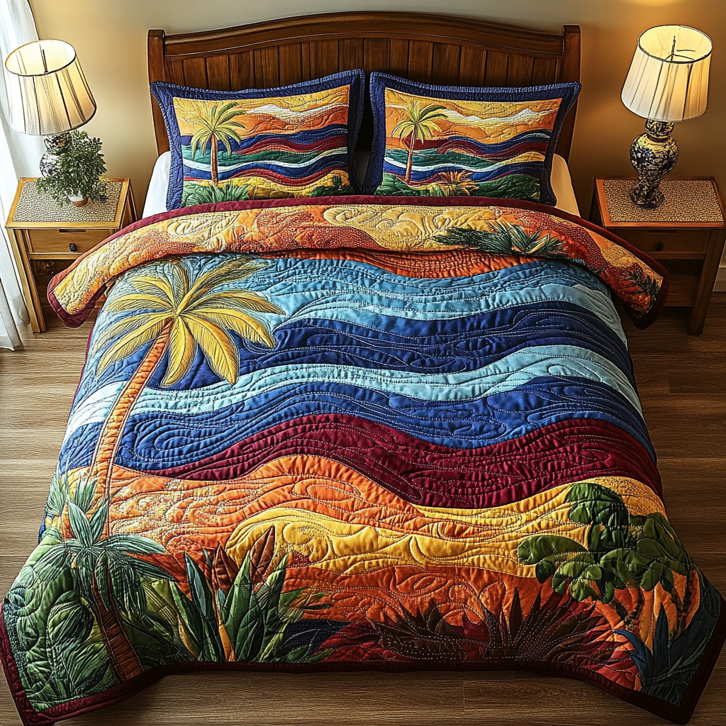 Coastal Breeze Quilted Bedding Set NCU0DV185