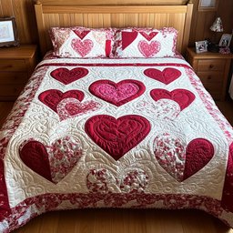 Love in Bloom 3-Piece Quilted Bedding Set NCU0PTT117