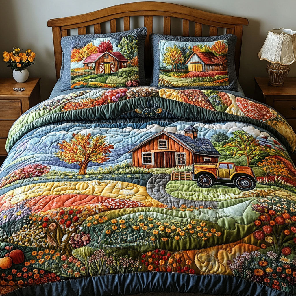 Countryside Dream 3-Piece Quilted Bedding Set NCU0PTT392