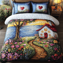 Floral Path 3-Piece Quilted Bedding Set NCU0NVH193