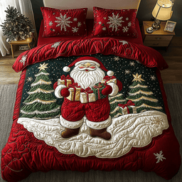 Jolly StNick 3-Piece Quilted Bedding Set NCU0DDK076