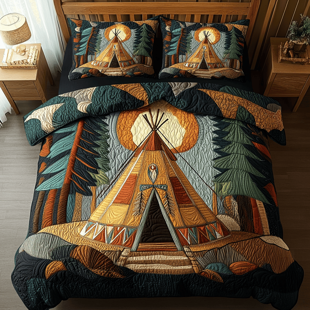 Wild Escape 3-Piece Quilted Bedding Set NCU0PVL089
