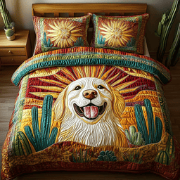 Western Wag 3-Piece Quilted Bedding Set NCU0DV429