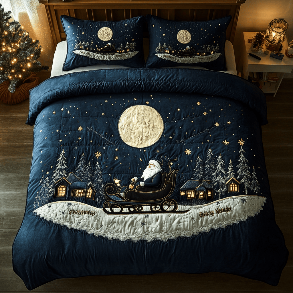 North Pole Spirit 3-Piece Quilted Bedding Set NCU0DDK081