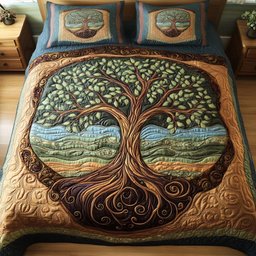 Blissful Bloom 3-Piece Quilted Bedding Set NCU0NVH386