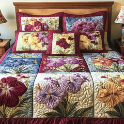 Flower Island 3-Piece Quilted Bedding Set NCU0NVH762