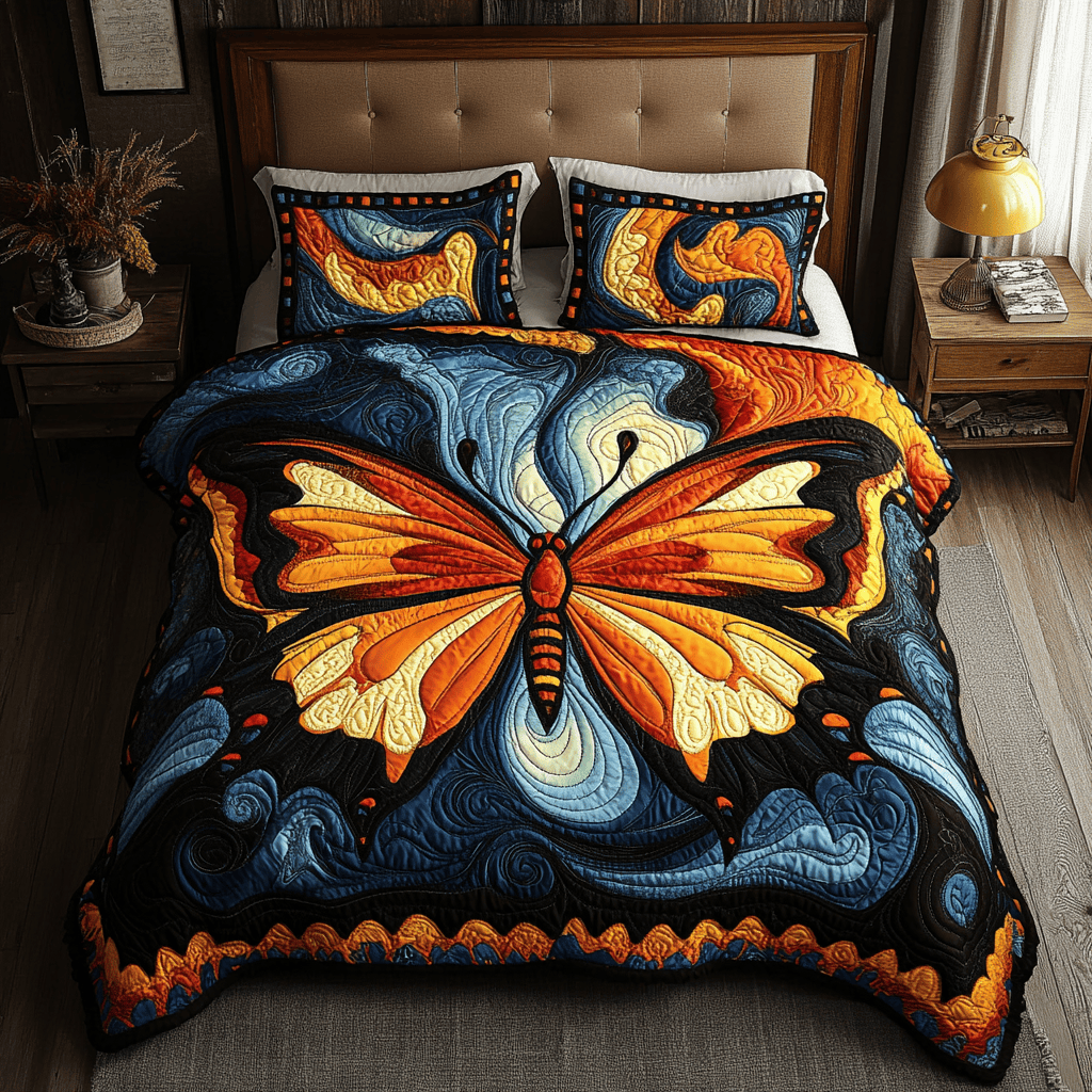 Flutter Grace 3-Piece Quilted Bedding Set NCU0DDK200