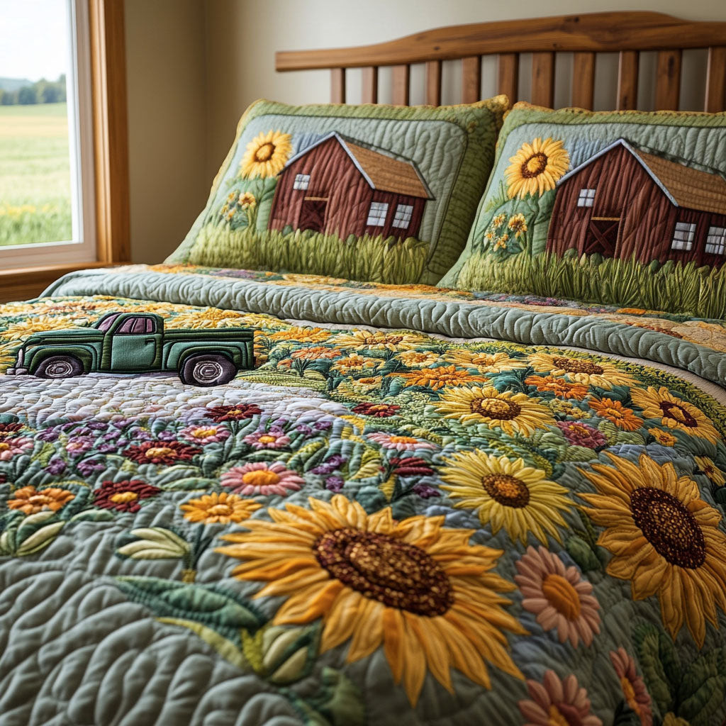 Pastoral Haven 3-Piece Quilted Bedding Set NCU0PTT398