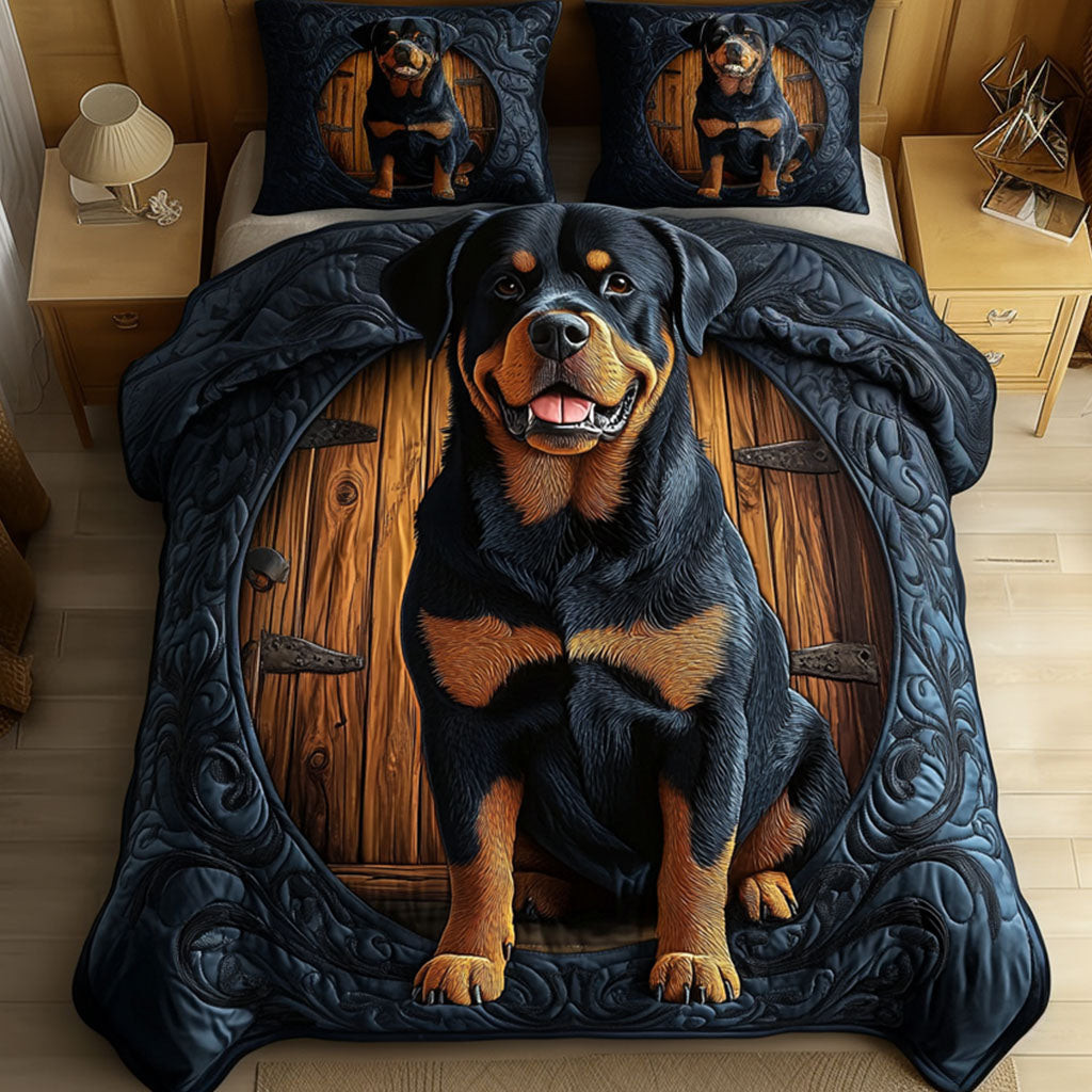 Front Guard 3-Piece Quilted Bedding Set NCU0NNT637