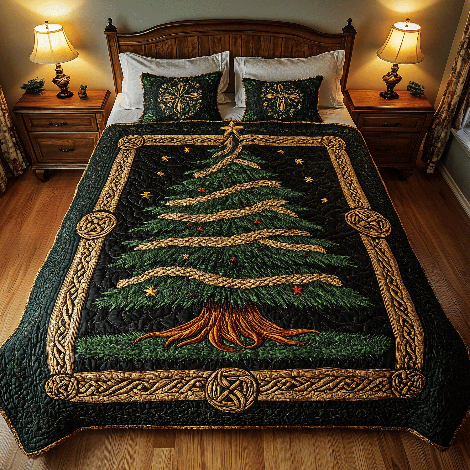 Merry Pine 3-Piece Quilted Bedding Set NCU0TH2147