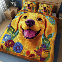 Lab Love 3-Piece Quilted Bedding Set NCU0PVL304