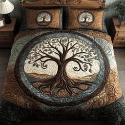 Cozy Roots 3-Piece Quilted Bedding Set NCU0NVH384