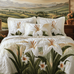 Blooming Delight 3-Piece Quilted Bedding Set NCU0NVH490