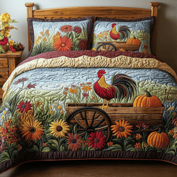 Harvest Hues 3-Piece Quilted Bedding Set NCU0NVH403