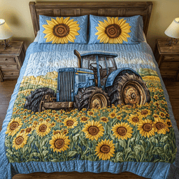 Sunflower Ride 3-Piece Quilted Bedding Set NCU0NVH707