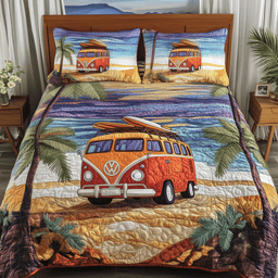 Peaceful Drive 3-Piece Quilted Bedding Set NCU0NVH443