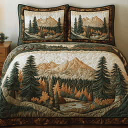 Mountain Bloom 3-Piece Quilted Bedding Set NCU0NVH727