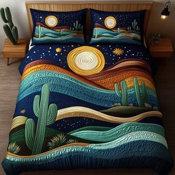 Desert Night 3-Piece Quilted Bedding Set NCU0NNT349