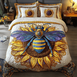 Golden Flight 3-Piece Quilted Bedding Set NCU0NVH608
