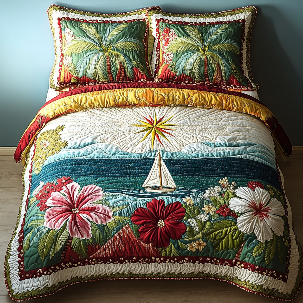 Coastal Breeze Quilted Bedding Set NCU0DV192