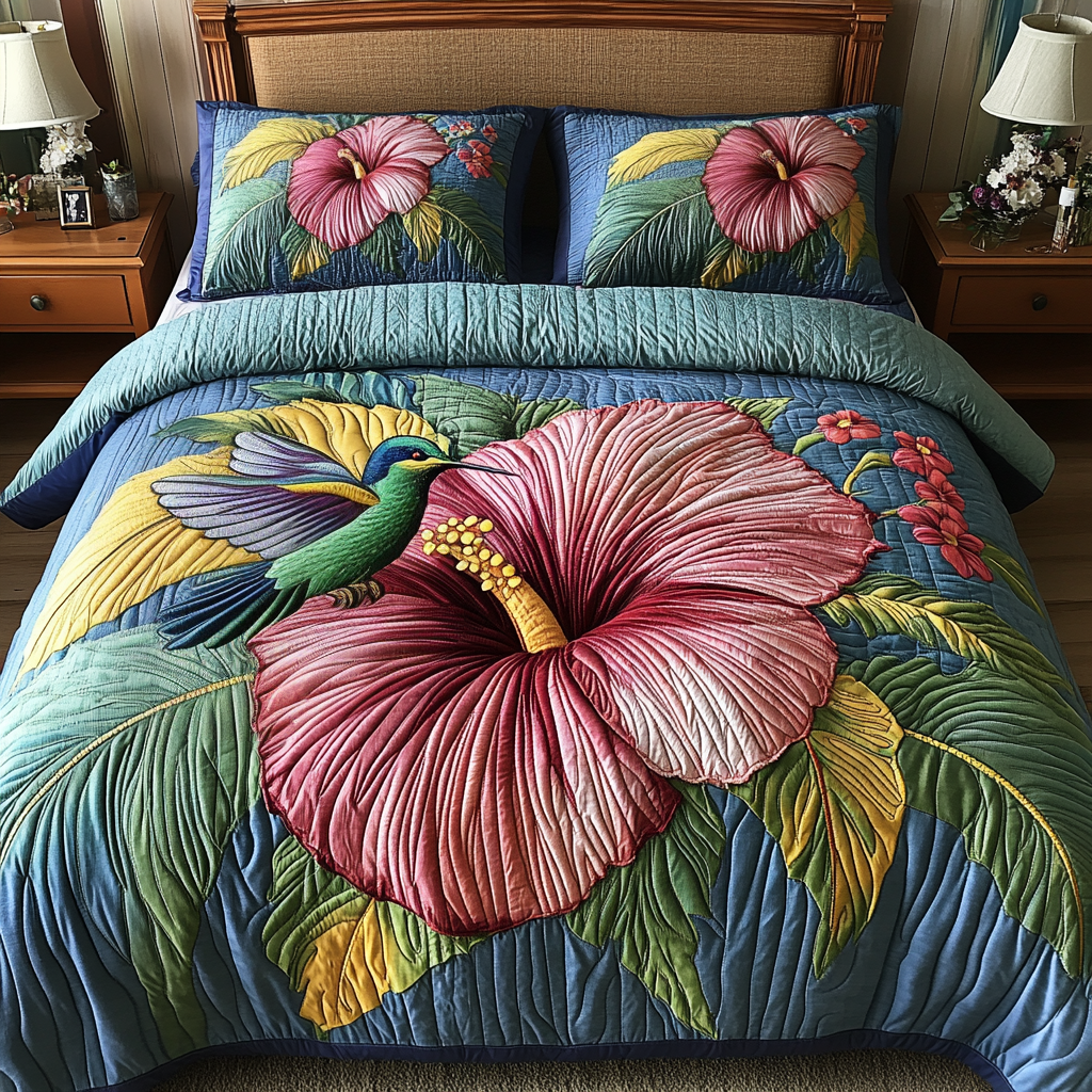 Sweet Hover 3-Piece Quilted Bedding Set NCU0NVH606